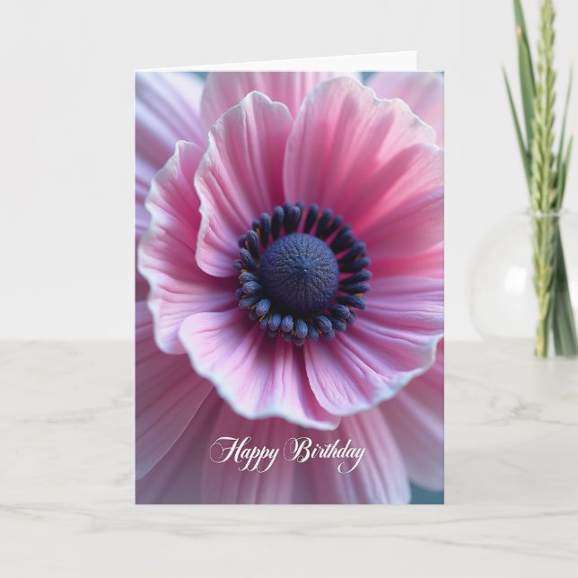 Luminous Bloom Birthday Card (Front)
