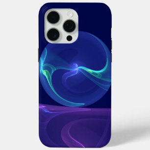 Luminous Blue Purple Dream Abstract Fractal Art iPhone 15 Pro Max Case