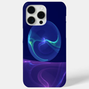 Luminous Blue Purple Dream Abstract Fractal Art iPhone 15 Pro Max Case