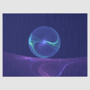 Luminous Blue Purple Dream Abstract Fractal Art Tissue Paper
