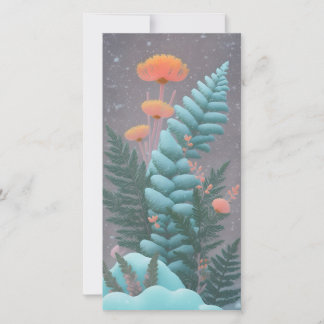 Luminous Botanical Announcement Card | holiday