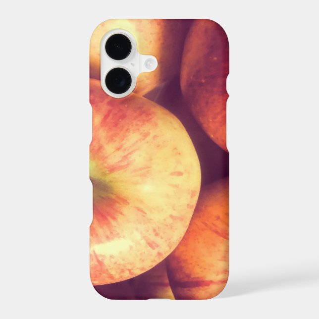 Luminous Bowl of Red Apples Slimfit iPhone Case (Back)