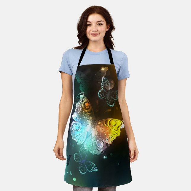 Luminous Butterfly and Night butterflies Apron (Worn)