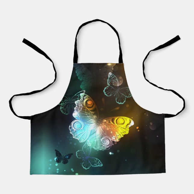 Luminous Butterfly and Night butterflies Apron (Front)