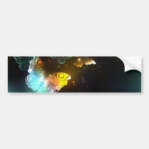 Luminous Butterfly and Night butterflies Bumper Sticker