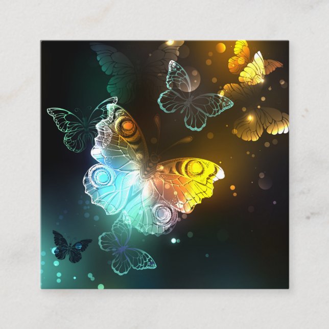 Luminous Butterfly and Night butterflies Calling Card (Front)