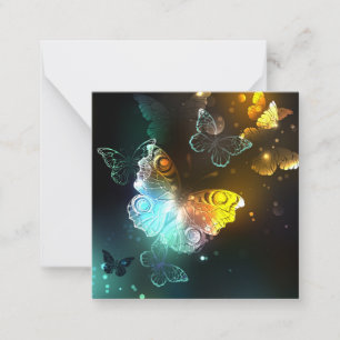 Luminous Butterfly and Night butterflies Card