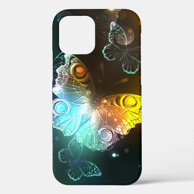 Luminous Butterfly and Night butterflies Case-Mate iPhone Case (Back)