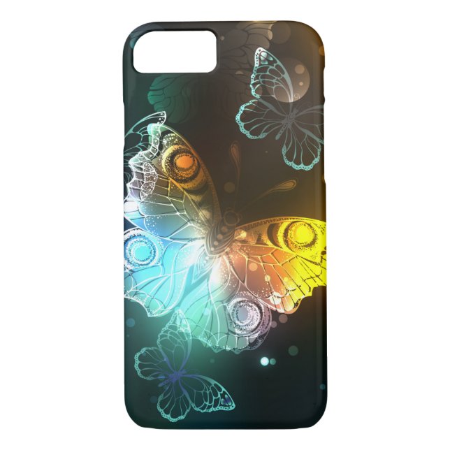Luminous Butterfly and Night butterflies Case-Mate iPhone Case (Back)
