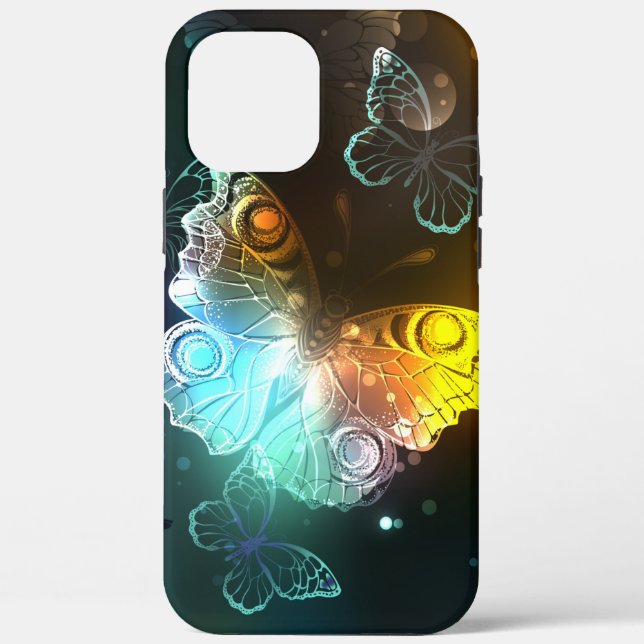 Luminous Butterfly and Night butterflies Case-Mate iPhone Case (Back)