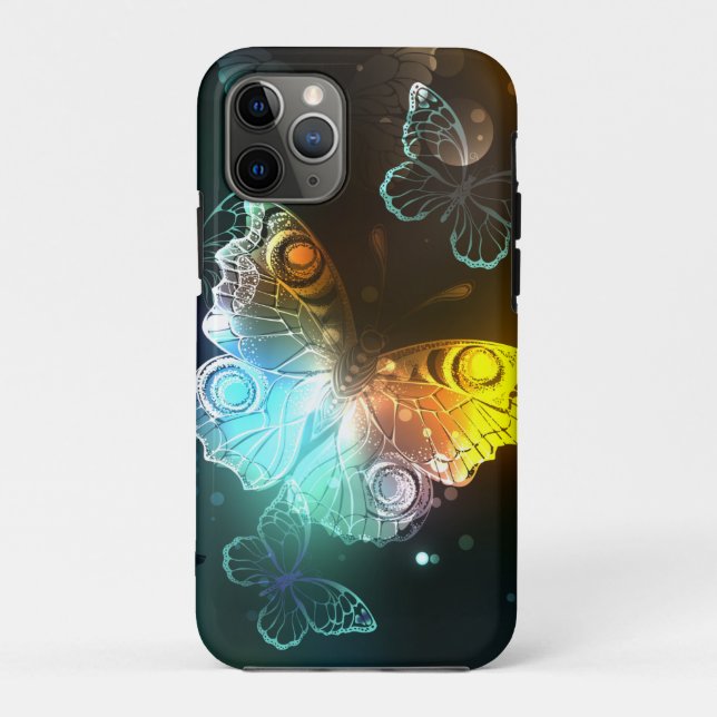 Luminous Butterfly and Night butterflies Case-Mate iPhone Case (Back)