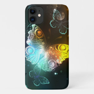 Luminous Butterfly and Night butterflies iPhone 11 Case