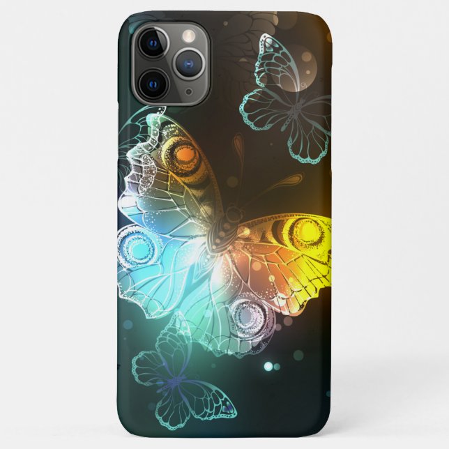 Luminous Butterfly and Night butterflies Case-Mate iPhone Case (Back)