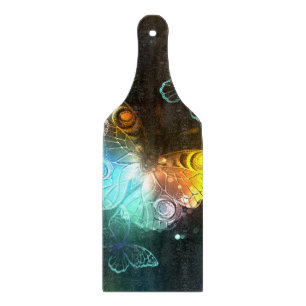 Luminous Butterfly and Night butterflies Cutting Board