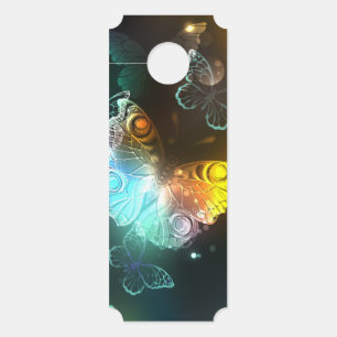 Luminous Butterfly and Night butterflies Door Hanger