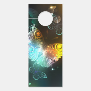 Luminous Butterfly and Night butterflies Door Hanger