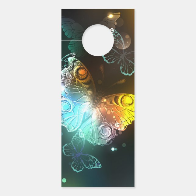 Luminous Butterfly and Night butterflies Door Hanger (Front)