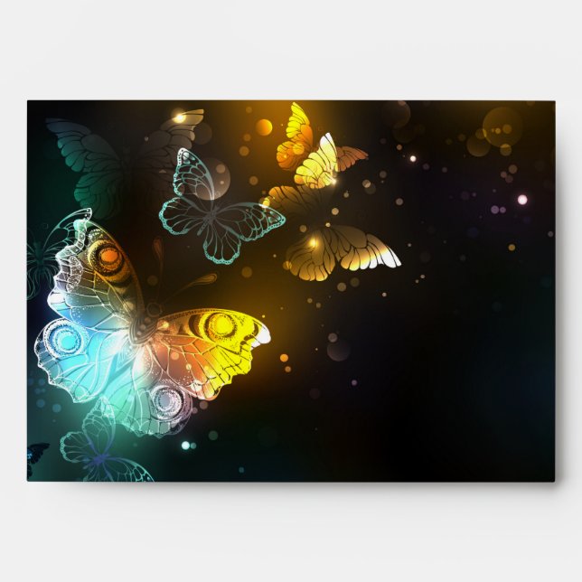 Luminous Butterfly and Night butterflies Envelope (Front)