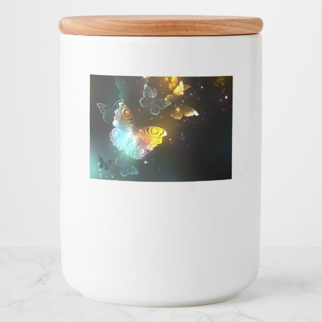 Luminous Butterfly and Night butterflies Food Label (Front)