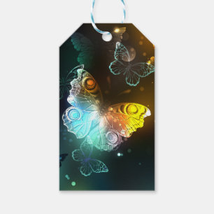 Luminous Butterfly and Night butterflies Gift Tags