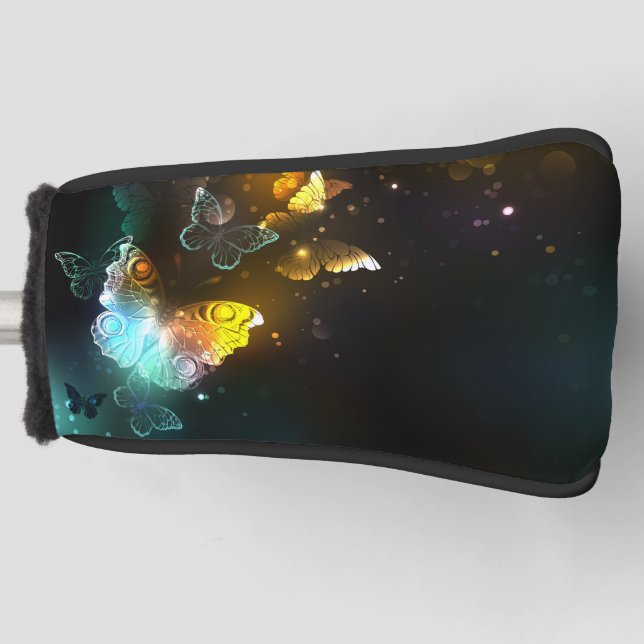 Luminous Butterfly and Night butterflies Golf Head Cover (Front)