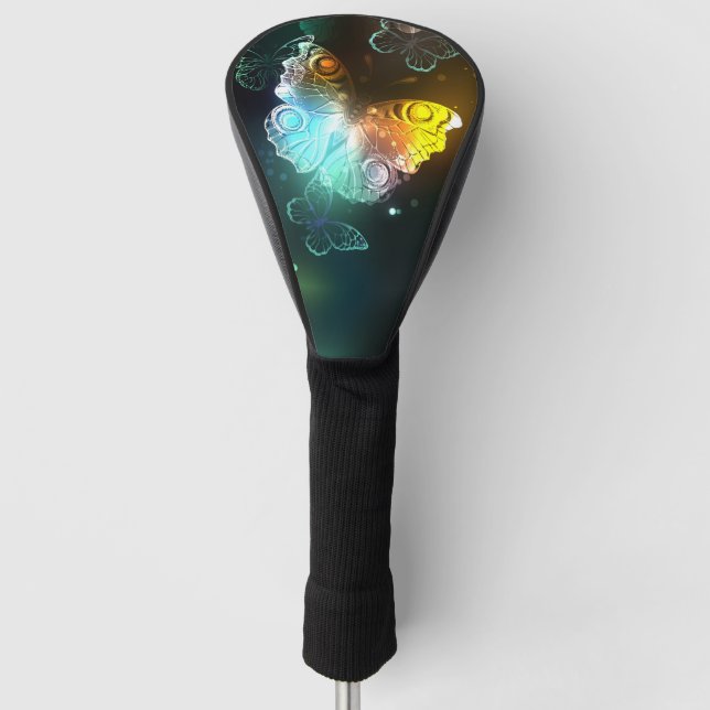 Luminous Butterfly and Night butterflies Golf Head Cover (Front)