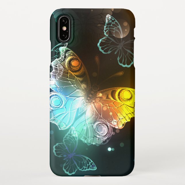 Luminous Butterfly and Night butterflies iPhone Case (Back)