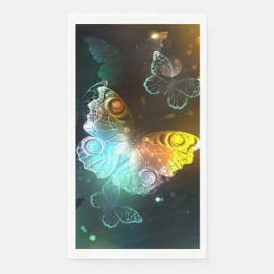 Luminous Butterfly and Night butterflies Napkin