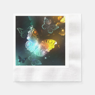 Luminous Butterfly and Night butterflies Napkin