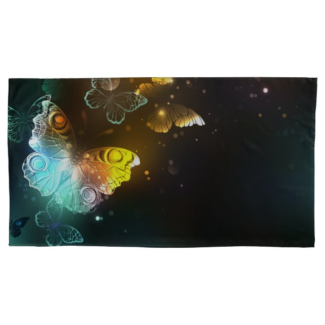 Luminous Butterfly and Night butterflies Pillowcase (Front)