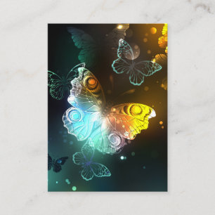 Luminous Butterfly and Night butterflies Place Card