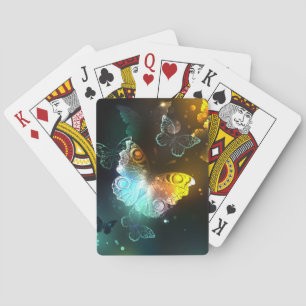 Luminous Butterfly and Night butterflies Playing Cards