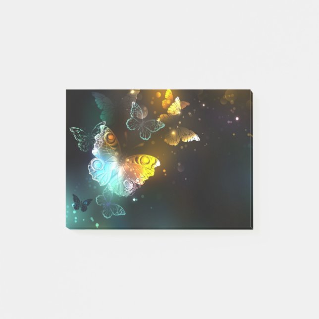 Luminous Butterfly and Night butterflies Post-it Notes (Front)