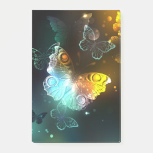 Luminous Butterfly and Night butterflies Post-it Notes