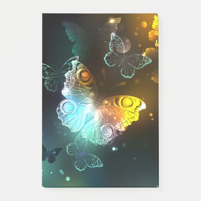 Luminous Butterfly and Night butterflies Post-it Notes (Front)