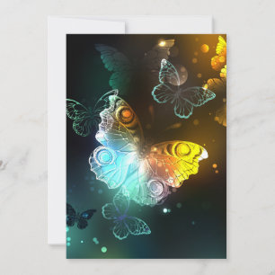 Luminous Butterfly and Night butterflies Save The Date