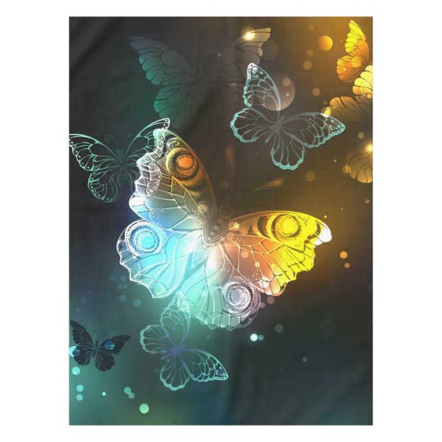 Luminous Butterfly and Night butterflies Tablecloth (Front)