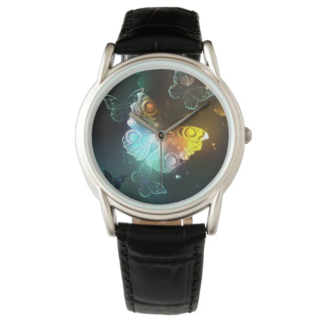 Luminous Butterfly and Night butterflies Watch (Front)