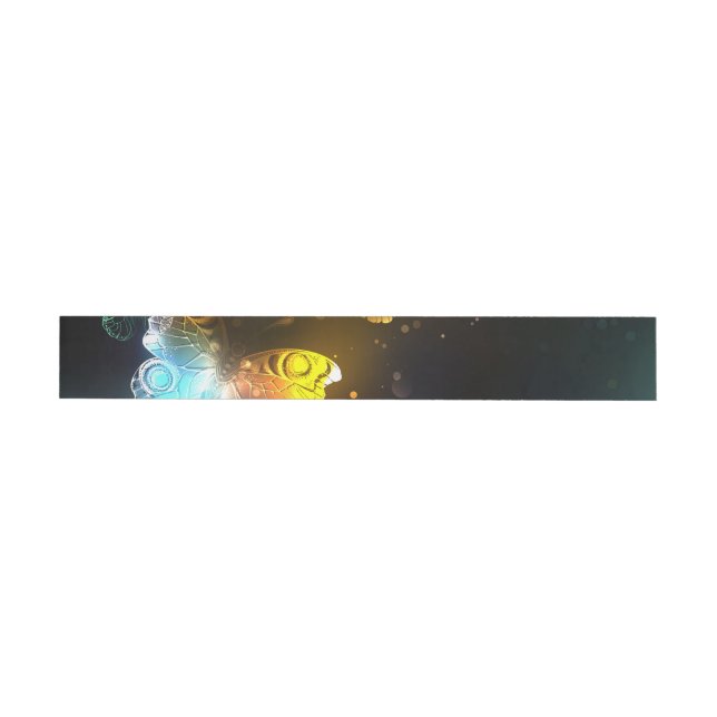 Luminous Butterfly and Night butterflies Wraparound Address Label (Individual)