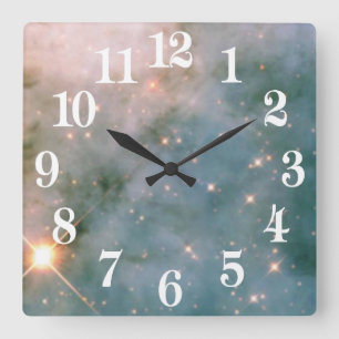 Luminous Carina Nebula Square Wall Clock