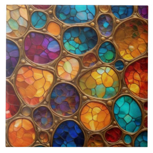 Luminous Cells Ceramic Tile