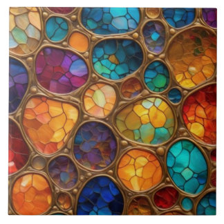 Luminous Cells Ceramic Tile