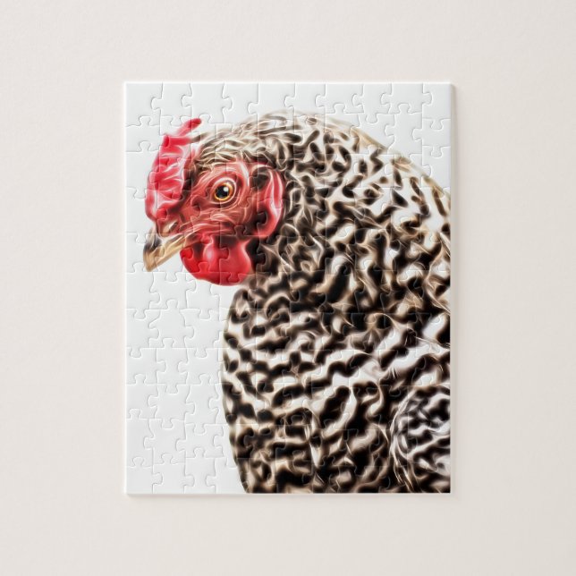 Luminous chicken art jigsaw puzzle (Vertical)