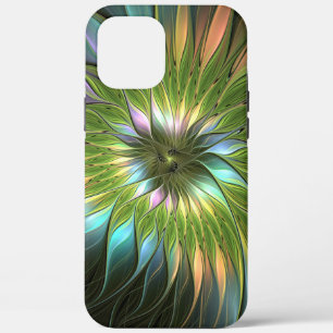 Luminous Colourful Fantasy Flower Fractal Art iPhone 12 Pro Max Case