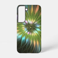 Luminous Colourful Fantasy Flower Fractal Art
