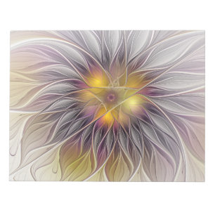 Luminous Colourful Flower, Abstract Modern Fractal Notepad