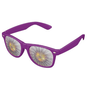 Luminous Colourful Flower, Abstract Modern Fractal Retro Sunglasses