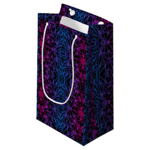 Luminous Cross Lines 01 x4 bw Black BG Small Gift Bag
