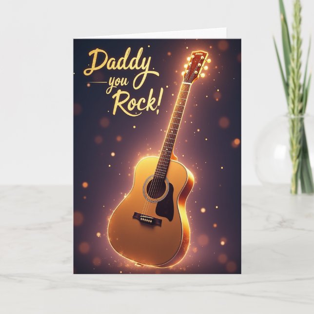 Luminous Daddy You Rock Card (Front)
