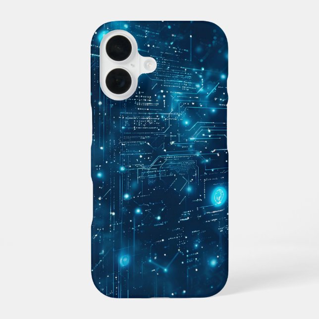 Luminous Dataflow iPhone 16 Case (Back)